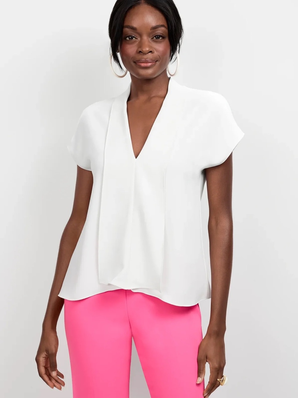 TRINA TURK
TT- TURIN TOP | WHITEWASH